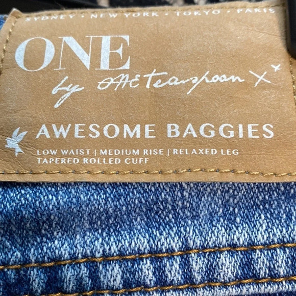 One Teaspoon Awesome Baggies Distressed Jeans Straight Leg Size 28 - Picture 10 of 12
